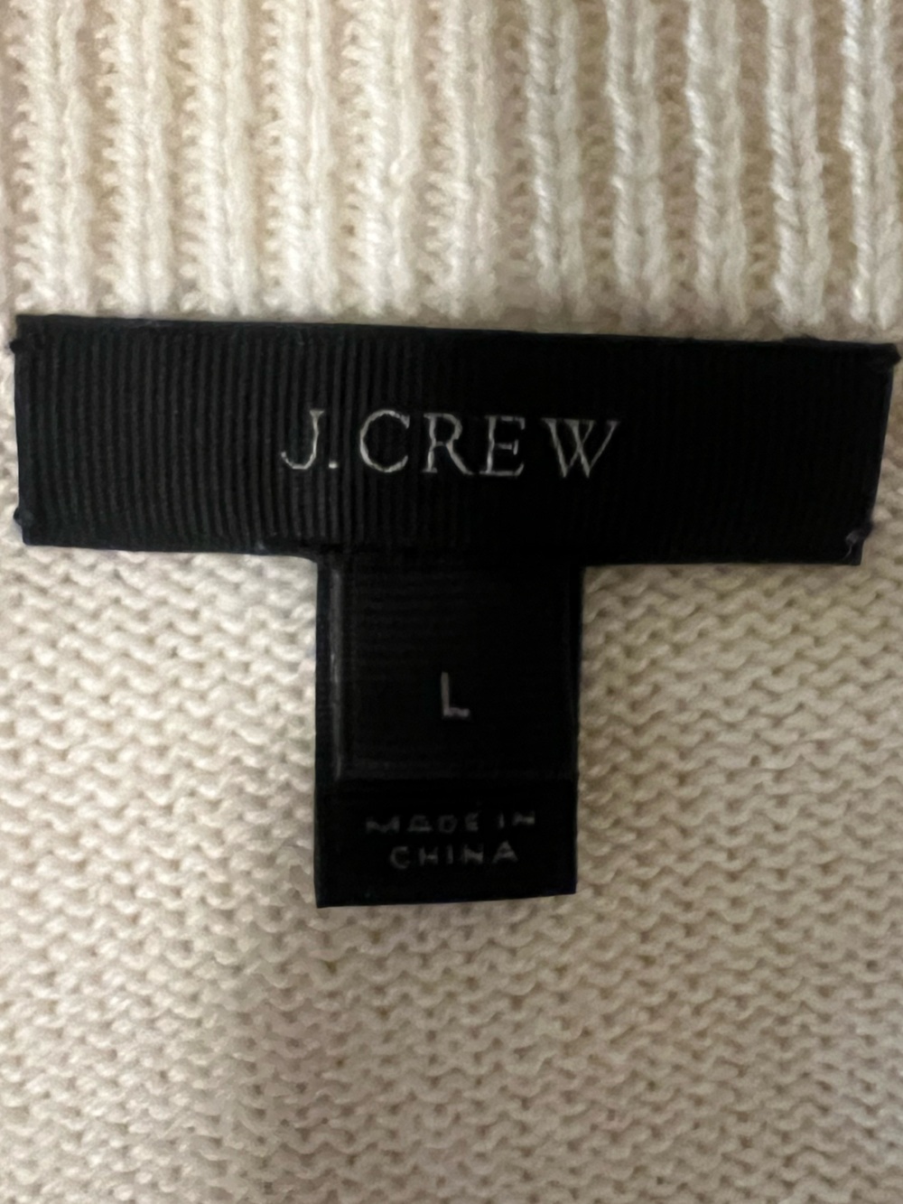 J.Crew Ruffle V-neck Sweater Cream Size L - Picture 3 of 3